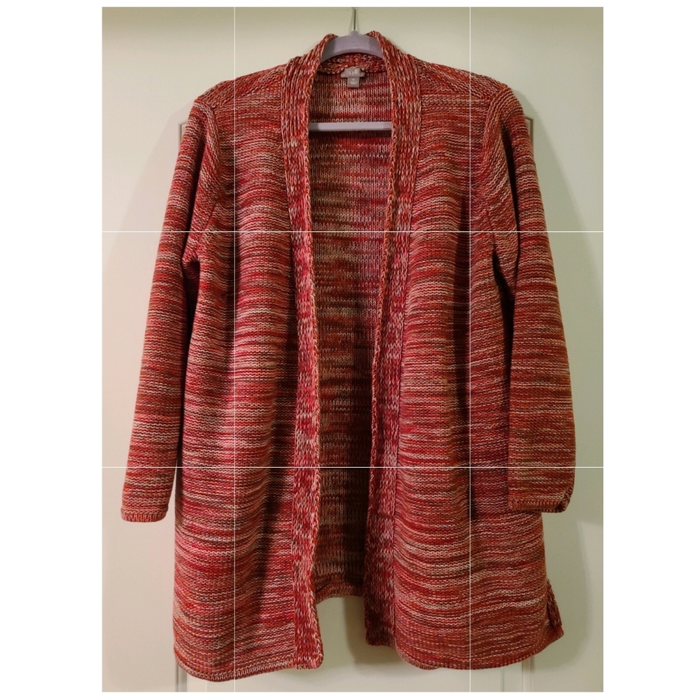 J. Jill rust multicolored cardigan sweater